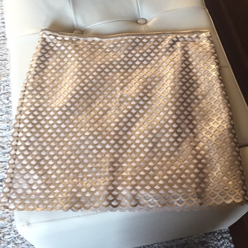 Beautiful gold mini skirt